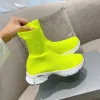 Speed 3.0 lemon recycled knitted trainers boot BB logo print sock-style silhouette flats boots for Unisex casual Ankle Booties luxury designer shoes factory footwe