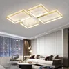 Plafondlampen modern LED -licht voor woonkamer slaapkamer minimalisme rechthoek dimtlamp met afstandsbediening interieurverlichting