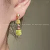 Dangle Earrings Chinese Style Retro天然石長いタッセルのための長いタッセルユニークな豪華な蝶のセンスを備えたデザイン