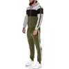 Chándales de hombre Trajes de esquí vintage para hombre Chándal de manga larga Patchwork Traje deportivo Pantalones Traje Chaqueta 38s