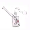 Przenośne szklane palnik oleju Bongs Hakahs Mobius Stereo Matryca Perc Beaker Bongs Bubbler Rurki wodne Rury Recycler DAB z 14 mm samiec