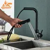 Kitchen Faucets Pull Out Sink Faucet 2 Function Spout Taps Rotation Deck Mount Stainless Steel Cold Water Mixer Washing Crane 230510