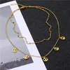 Pendant Necklaces 2023 Trend Eiffel Tower Double Layer Necklace For Women Stainless Steel Choker Sweater Chain Jewelry Wedding