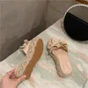 Hausschuhe Creepers String Bead Rüschen Frauen 2023 Sandalen Sommer Plattform Schuhe Frau Muffins Perle Schnur Dicken Sohlen Rutschen