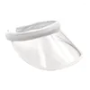 Szerokie brzegowe czapki Summer Sunvisor Clear Visors Suncreens Kapelusz w kolorze plastikowym UV zabezpieczenia Kobiet Sunhat Golf