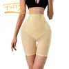 Leggings voor dames flarixa vrouwen hoge taille veiligheid broek ijs zijden boksers taille trainer body shaper ondergoed boyshort naadloze buikregeling shorts 230511