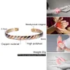 Bracelets porte-bonheur cuivre pur arthrite magnétique énergie Rose avantages bracelet manchette réglable pour femme 230511