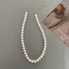 Kedjor 2023 Pearl Necklace for Women Vintage Style White Pearls Chain Choker Ladies Jewelry Gift