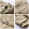 Männer Shorts Sommer Baumwolle Taktische Cargo Mode Khaki Casual Militär Kurze Hosen Lose Tasche Herren Shorts 230511