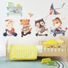 Väggklistermärken djur för barn rum hem dörr dekor tecknad dekaler pvc väggmålning konst diy affischer