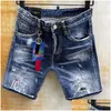 男子ジーンズdsquare short for man men jean uomo nee mensカジュアルデザイナーラグジュアリーリッピングレディースパープルドロップデリバリーアパレル衣類dhgo