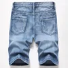 Moda de shorts masculinos masculinos rasgados de jeans curtos Bermuda homme algodão shorts casuais homens shorts jeans masculino plus size 42 230511