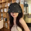 Beralar 2023 Mesh Boş Top Şapka Kadınlar İçin Yaz Seyahat Güneş Koruma Vizör Korece Versiyon Çok yönlü gündelik İnci Kapakları Gorras