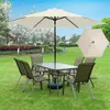 Skugga 2/2.7/3M UV -skydd Parasol Sunshade Paraply Cover Garden Waterproof Beach Canopy Replacement 6/8ribs 230510