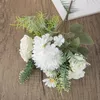 Fiori decorativi 1 mazzo di vari bouquet di rose di seta artificiali Ortensia Peonia Sposa vintage con finto matrimonio di famiglia