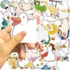 50 adesivi a forma di anatra di cartone animato per ragazzi ragazze ragazzi bambini, adorabili adesivi in vinile impermeabili per laptop TT207
