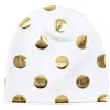 BERETS geebro 0-6 개월 아기 귀여운 비니 아이 황금 점 패턴 풀오버 두개골 캡 부드러운 따뜻한 캔디 컬러 코튼 모자 매스 베레 베레 베레.