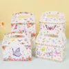 Brocada de presente 4pcs Butterfly Gifts Box Kraft Paper Cupcake Packaging Wedding Birthday Party Baby Shower Decoration Diy Carton Candy Bags