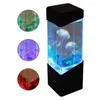 Nattlampor LED Desktop Light Jellyfish Lamp Aquarium Tank Desk avslappnande humör sängbord för