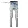 designer jeans Men's Jean Amirres Denim Mens Pants NEW US Leisure Hip Hop High Street Worn-out Washed Speckled Painted Slim Fit Jeans for Men #839 WH8K