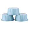 Bakgereedschap 100 stcs 5oz 125 ml Wegwerp cakebekers muffin voeringen met deksels aluminium folie cupcake cups-blauw