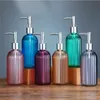 Dispenser di sapone liquido di alta qualità Grande 400ML Manuale in vetro trasparente Disinfettante per le mani Contenitori per bottiglie Premere Bottiglie vuote Bagno # GH 230510