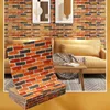 Party Decoration 3D Wall Sticker 70cmx2m Kontinuerlig retro Imitering Brick Paper Self Lime Waterproof Covering Living Room Decor 230510