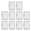 Opslagflessen 10 pc's hartpudding fles yoghurt potten deksels duidelijke jam mini -containers glazen honingvoeding