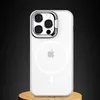 iPhone 14Pro Phone Case Magsafe 마그네틱 카메라 홀더 PC+TPU Apple 14 전화 케이스에 적합합니다.