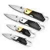 Ny Mini Pocket Knife Mini -tangent Buckle Folding Knife Outdoor Survival Tools Rostfritt stål Blad Wood Handle Knife