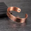 Charm Bracelets Pure Copper Magnetic Arthritis 15mm Wide Adjustable Cuff Bangle for Men Therapy Male 230511