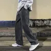 Hommes Jeans Mode Coréenne Lâche Classique Droite Baggy Jambe Large Pantalon Rue Hip Hop Pantalon 3XL Noir Gris Bleu 230511