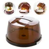 Geschenkafwikkel Cake Carrier Box Handgreep Ronde Portable Holder Cupcake Muffin Keeper Carriers Containers Handheld Display Birthday Pie Lid Server