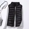 Gilet da donna Casual Slim Zipper Women Down Inverno Autunno senza maniche Duck Coat Stand-up Collar Gilet Plus Size Gilet S-3XL
