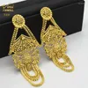 Dangle Earrings ANIID Dubai Large Golden With Tassels Woman Nigerian African Gold Plated Big Earring Party Gift Ethiopian Jewelry