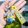 Moda Küçük Sarı Adam Anime Karikatür Bebek Silikon Keychains Çince 12 Zodyak Keytler Charm Kolye Yaratıcı Hayvan Keydrop