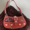 Sacs de soirée HAEX Harajuku Sac Femme Tendance Y2k Coeur Lettre Patchwork Moraillon Bolso Mujer Chaînes De Mode Gothique Esthétique Sac Femme 230511