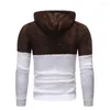 Vestes de course sweat-shirt décontracté hauts vêtements de sport hommes hiver à manches longues couture vêtements de sport à capuche 2023