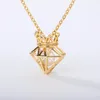 Chains Fashion Crown Shape Pendant Necklaces Collar Gold Color Chain Necklace Choker Shiny For Women Man Jewelry Christmas