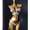 Costumi da bagno da donna 2023 Bikini da vacanza con diamanti Set da bagno da donna sexy con strass Bling Stones Beachwear