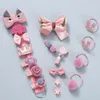 Hårtillbehör 18st Clip Set Tobarn Girl Princess Style Color Matching Bow Flower Animal Bands Children Hairpin Presentlåda