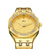 Orologi da polso 2023 Famosi orologi da donna Iced Out in oro con diamanti al quarzo per orologio da polso da donna con cronografo