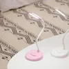 Table Lamps LED Desk Lamp 24 LEDs Eye-Caring 3 Light Modes Touch Dimmable Flexible Adjustable White Pink