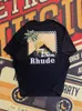 Дизайнерская футболка Rhude, футболки с короткими рукавами, уличная модная футболка для мужчин и женщин, летние стильные топы слегка большего размера