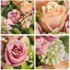 Flores decorativas Faux Rose Bouquet que não consome Falso Flor Falsa Festa de 15 cabeças da sala de estar da sala de estar