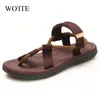 Tofflor floppar glider vänd på lägenheter glider män sandalias hombre gladiator casual sandaler rep manlig sommar romersk strandsko 230509 674 pers 5 pers