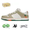 Dunks Low Nike SB Dunk Low Off White Кроссовки Green Parra Кроссовки Мужские Женские С Коробкой Высочайшее Качество Черный Белый Побережье Серый UNC Мумия