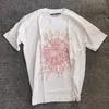 613S mäns t-shirts män rosa unga thug sp5der 555555 tryckt webbmönster bomull h2y stil korta ärmar topp tees hip hop size s-xl