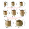 Storage Baskets LuanQI Wicker Toy Organizer Folding Rattan Seagrass Laundry Woven Plant Flower Pot For Home Garden 230510