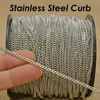 Pendant Necklaces 10 Meters Stainless Steel Chain Tarnish Free Gold Silver Bulk Curb by the Length Yard Foot Spool for Jewelry Making 230511